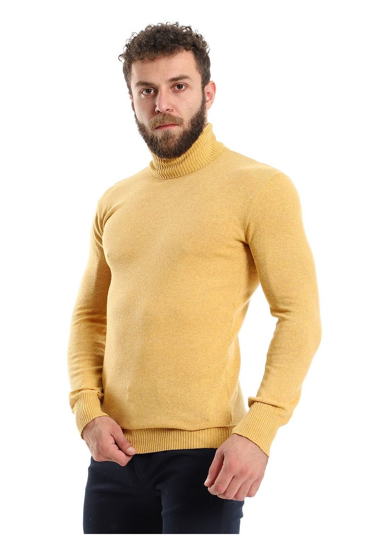 Caesar Mens Wool Pullover With  High Neck  - Image 2
