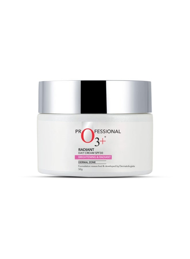 O3+ Radiant Day Cream SPF 30 | For Glowing, Even Skin Tone | Moisturises & Protects All Skin Types 50g - Image 1