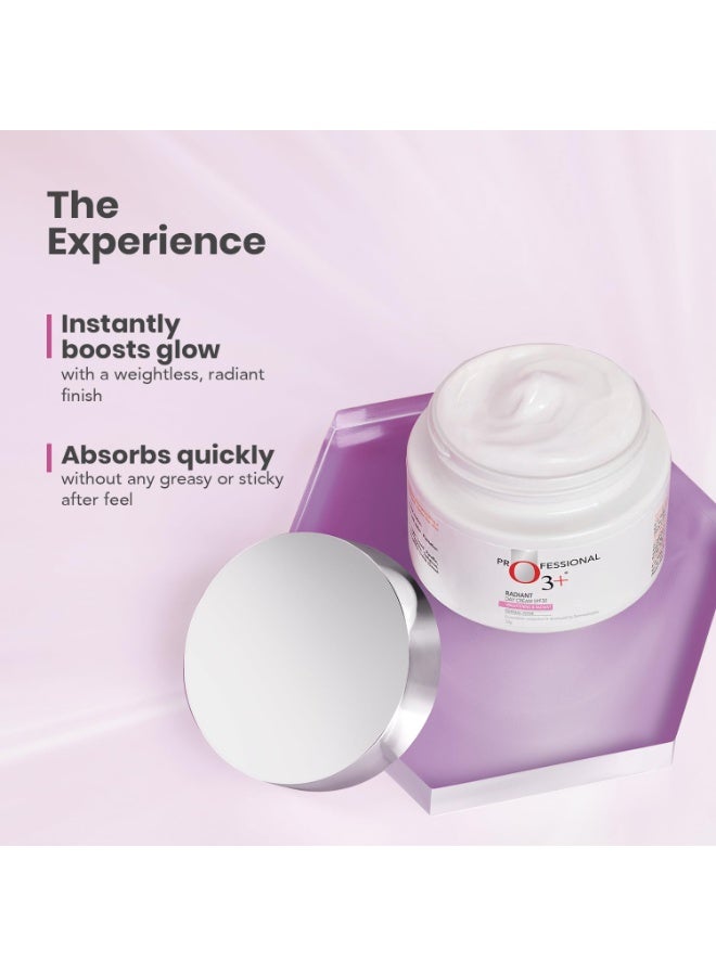 O3+ Radiant Day Cream SPF 30 | For Glowing, Even Skin Tone | Moisturises & Protects All Skin Types 50g - Image 2
