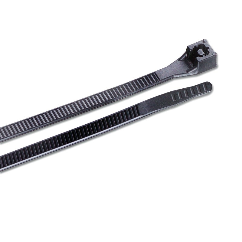 Gardner Bender 46-315UVB DoubleLock Cable Tie, 14 inch, 75 lb, Electrical Wire and Cord Management, Nylon Zip Tie, 100 Pk, Black - Image 1