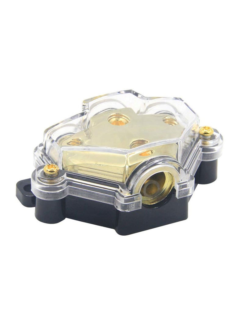 RKURCK RKURCK 3 Way Power Distribution Block, 0/2/4 AWG Gauge in, 4/8 Gauge Out, Car Audio Stereo Amp Distribution Connecting Block for Audio Splitter (1 in 3 Out)  - Image 3