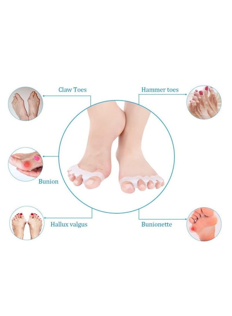 3 pairs Toe Separator for Correct Toes and Provide Soft Stretching,Soft Gel Toe Spacers,Toe Separators for Hammer Toes, Claw Toes, Foot Pain for Women Men - Image 3