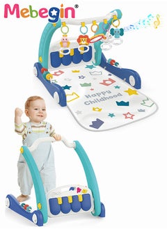 MEBEGIN 2 in 1 Baby Walker, Sit-to-Stand Learning Walker, Early Learning Push Toys with Kick-activated Piano and Multifunctional Removable Play Panel, Foldable Push Along Walker for Infants, Early Educational Child Activity Center  - Image 1