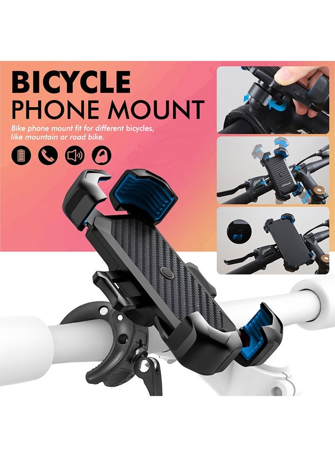Gecomo Phone Mount, 360° Rotating Anti-Slip Adjustable Cycling Phone Mount, Shakeproof Handlebar Phone Mount for Bicycle - Image 3