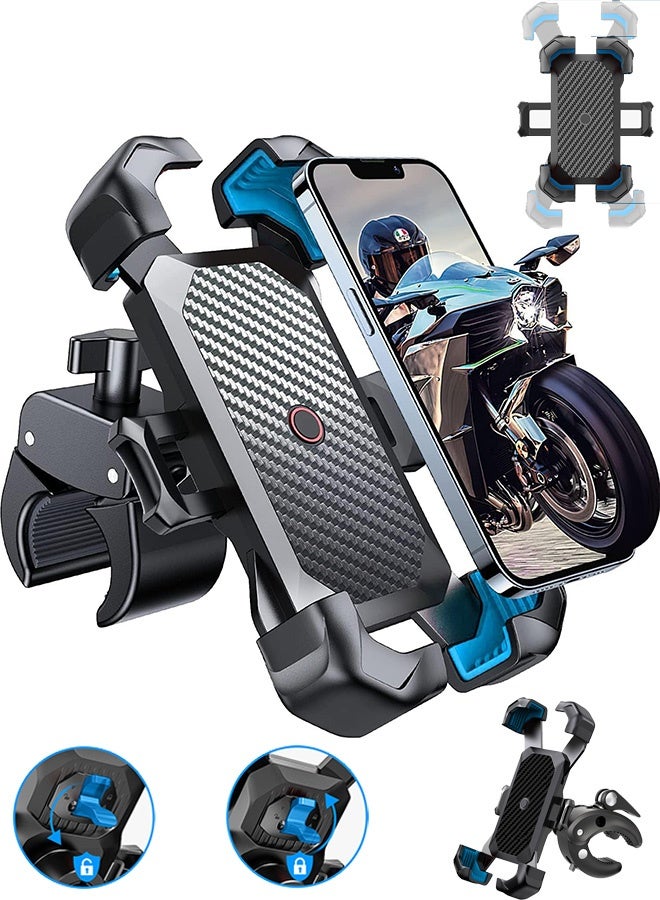 Gecomo Phone Mount, 360° Rotating Anti-Slip Adjustable Cycling Phone Mount, Shakeproof Handlebar Phone Mount for Bicycle - Image 1