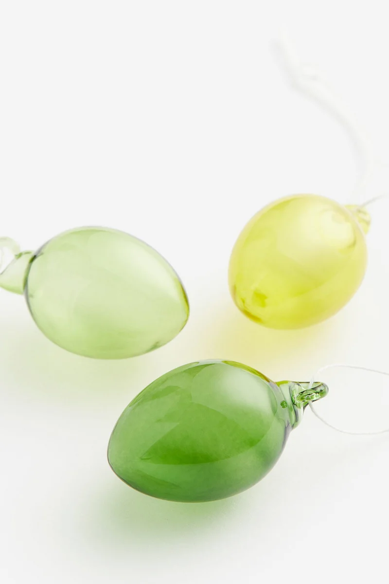 H&M 3-Pack Glass Decorations