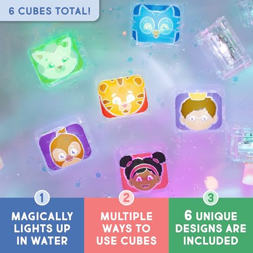 Glo Pals WaterActivated LightUp Cubes for Bathtime and Sensory Play Includes 6 Reusable LightUp Sensory Toys and Glowing Bath Cubes for Kids and Toddlers Daniel Tiger - Image 5