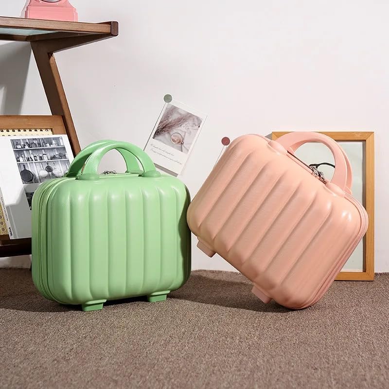 Adson Travel Make up Train Case, Waterproof Portable Hard Shell Cosmetic Case Luggage Mini Suitcase Makeup Brushes Bag Toiletry Organizer Portable Makeup Carrying Case (Peach) - Image 5