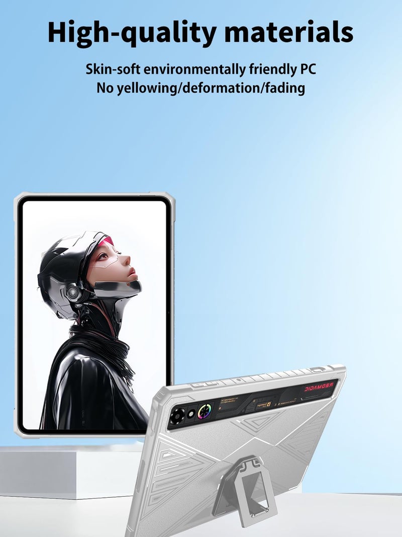 NOUKAJU Case for REDMAGIC Astra & Tablet 3 Pro Gaming Tablet 9.06in, Slim Fit, Drop-Resistant, Anti-Scratch, Folding Stand, White - Image 2