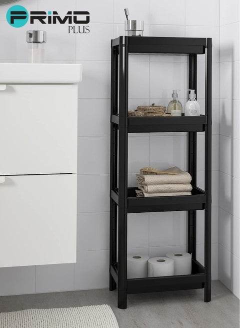 PRIMO PLUS kitchen storage rack 4 Layer Multi-Purpose Use Black