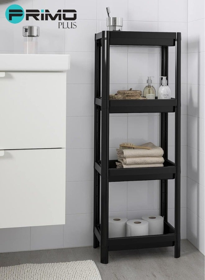 PRIMO PLUS kitchen storage rack 4 Layer Multi-Purpose Use Black