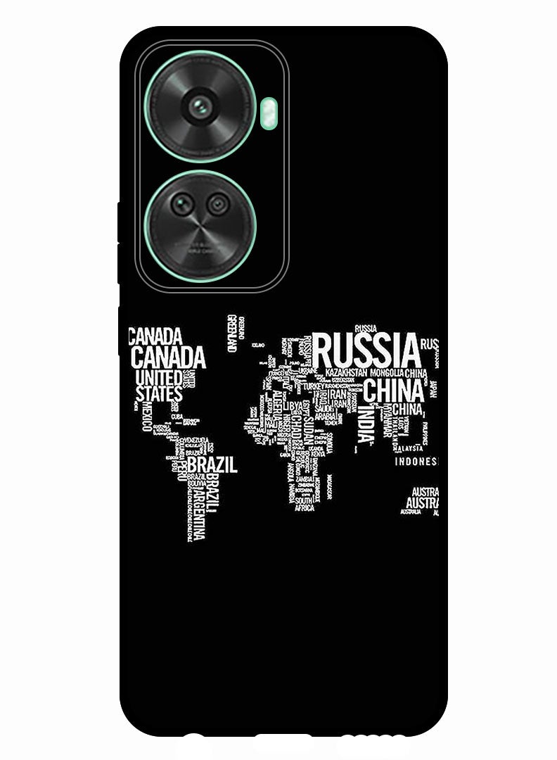 Theodor Protective Case Anti Scratch Shock Proof Bumper Cover For Huawei nova 11 SE Written World Map - Image 1