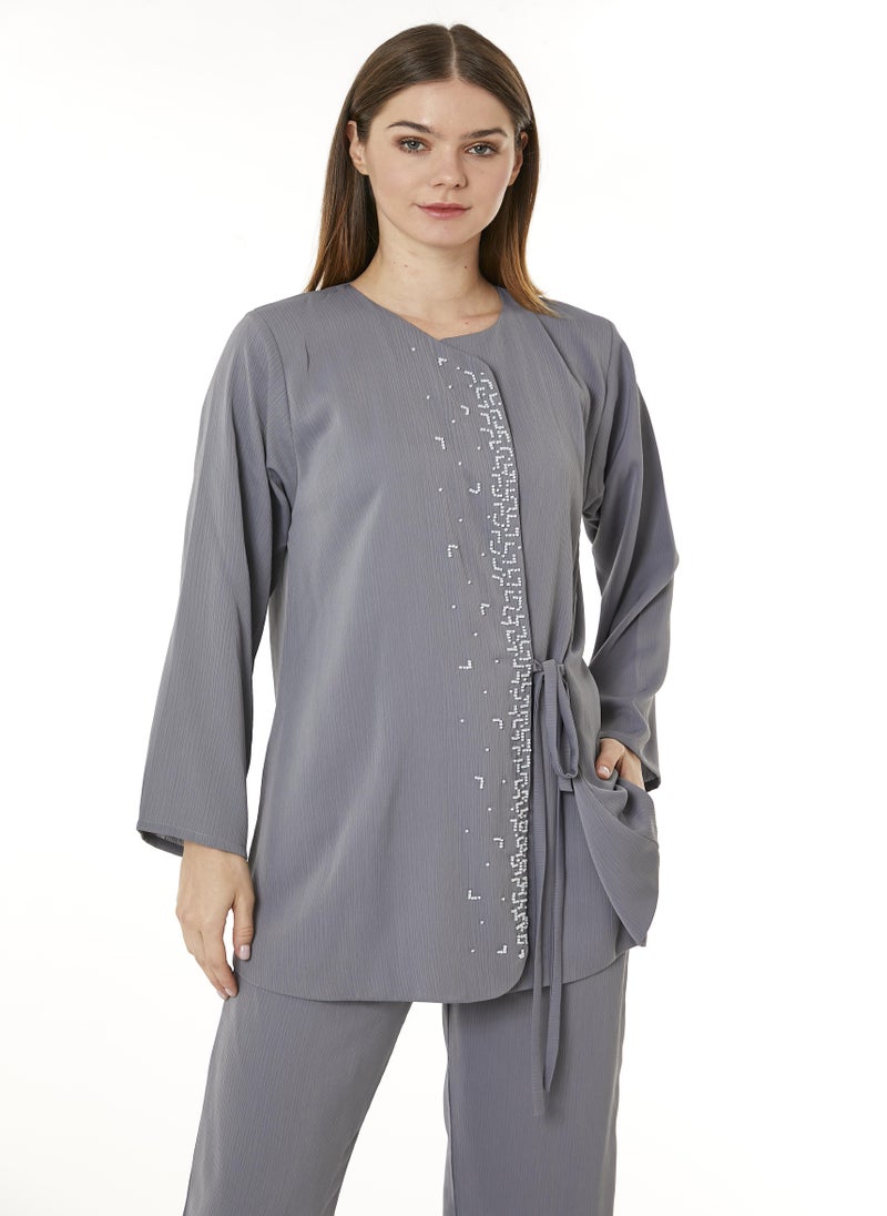Moistreet Grey Zoom Top and Pants Set - Image 3