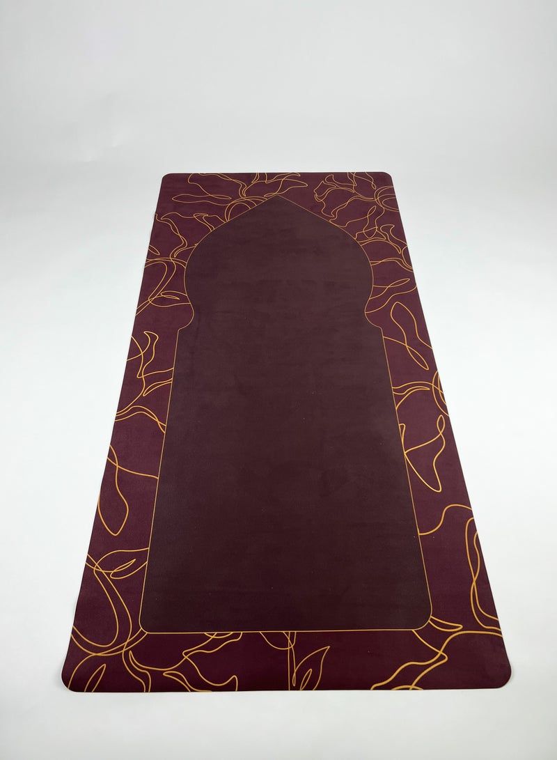 SABEEL Foldable Prayer Mat Rug 1mm Knee Support Brown - Image 2