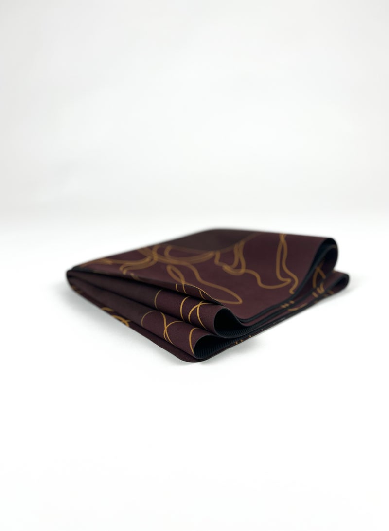SABEEL Foldable Prayer Mat Rug 1mm Knee Support Brown - Image 3