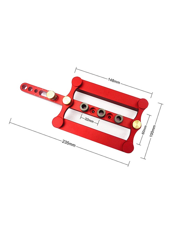 Self Centering Dowelling Jig Red 23 x 15 x 6centimeter - Image 3