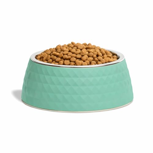 Zigly Lifestyle Pet Food Bowl | Dog Bowl for Medium Dogs & Cats | BPA-Free Melamine Bowl for Dogs with Removable Stainless Steel | Anti-Skid Dog Food Bowl - 400ml, Green - Image 3
