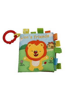 Generic 0-3 Years Old Baby Cloth Book Baby Toy Cloth Book Baby Teaching Aids Development Intelligence Early Education Literacy Cloth Book-Color:CP4963-1 Lion  - Image 1