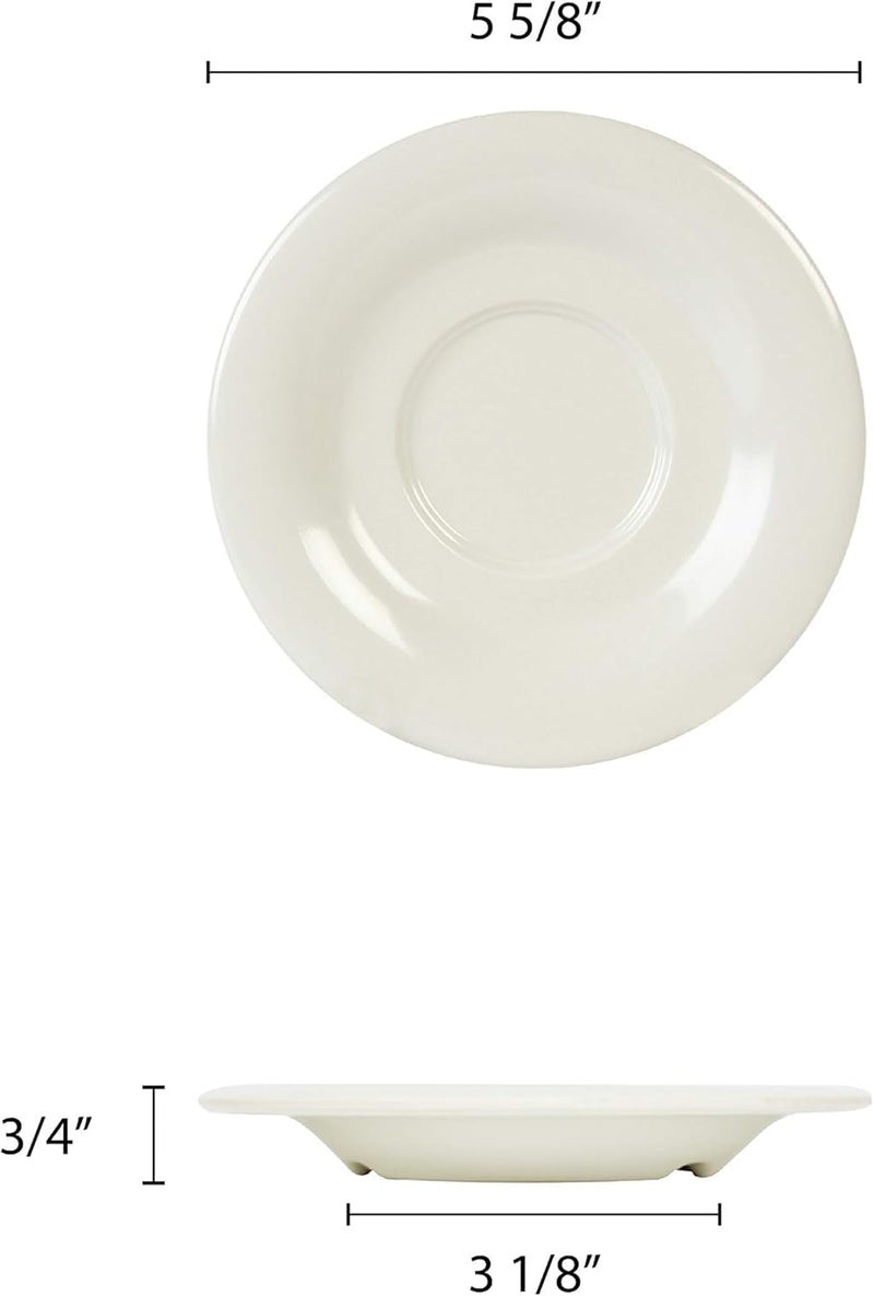 TrueCraftware TrueCraftware 512 Saucer Melamine Ivory Color Set of 12 for Bouillon CupSalad Bowl  Dishwasher Safe BreakResistant Appetizer Dessert Plates Coffee Cup Saucers Drinkware Home Cafe  - Image 3