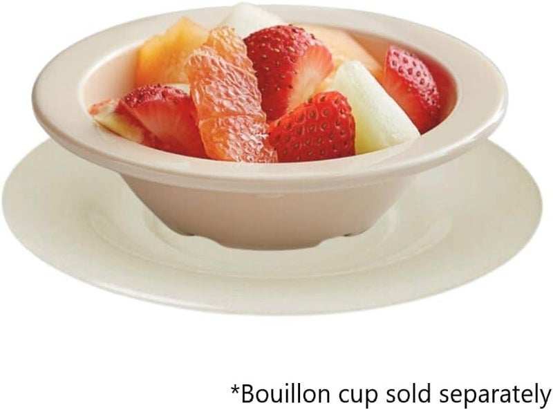 TrueCraftware TrueCraftware 512 Saucer Melamine Ivory Color Set of 12 for Bouillon CupSalad Bowl  Dishwasher Safe BreakResistant Appetizer Dessert Plates Coffee Cup Saucers Drinkware Home Cafe  - Image 2