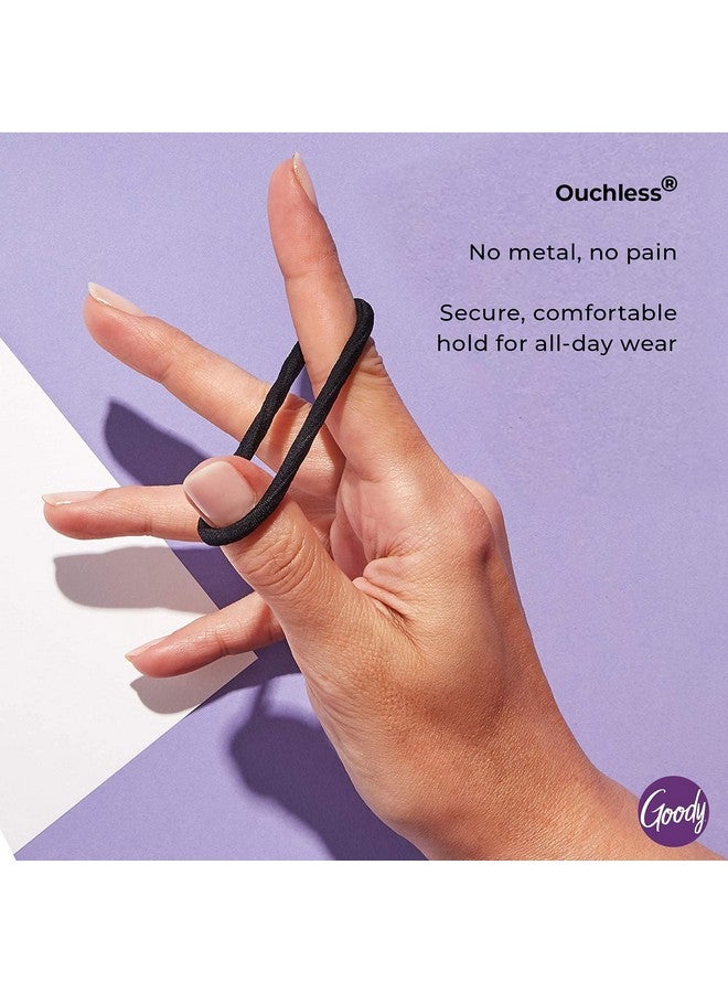 قودي  ربطات شعر مرنة للنساء من Goody Ouchless - عدد 27 ربطة، لون أسود - 4 مم للشعر المتوسط - ضفائر طويلة الأمد، ذيل حصان، وغيرها - إكسسوارات شعر سهلة الاستخدام (قد تختلف العبوة) - Image 3