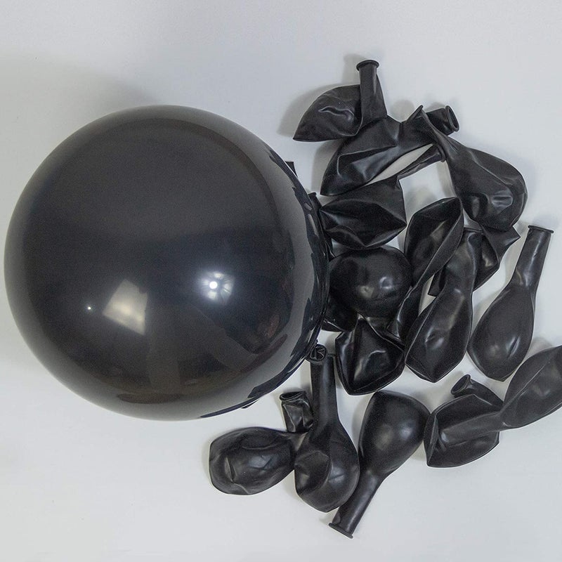 Funcart Black and Gold 8 Inches Metallic Latex Balloons (Pack of 50) for 1st Birthday Decoration/Bachelorette Party Decoration/Bridal Shower Decoration - Image 3