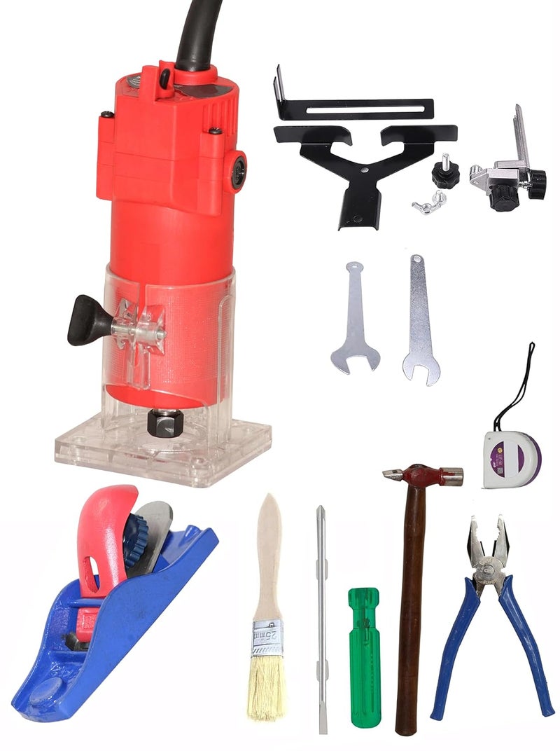 Digital Craft Digital Craft 30000 RPM Woodworking Electric Trimmer 1000W Wood Milling Engraving Slotting Machine Hand Carving Router Machine Electric Trimmer Machine5Inch Hand Planer4 Utility Tools - Image 1