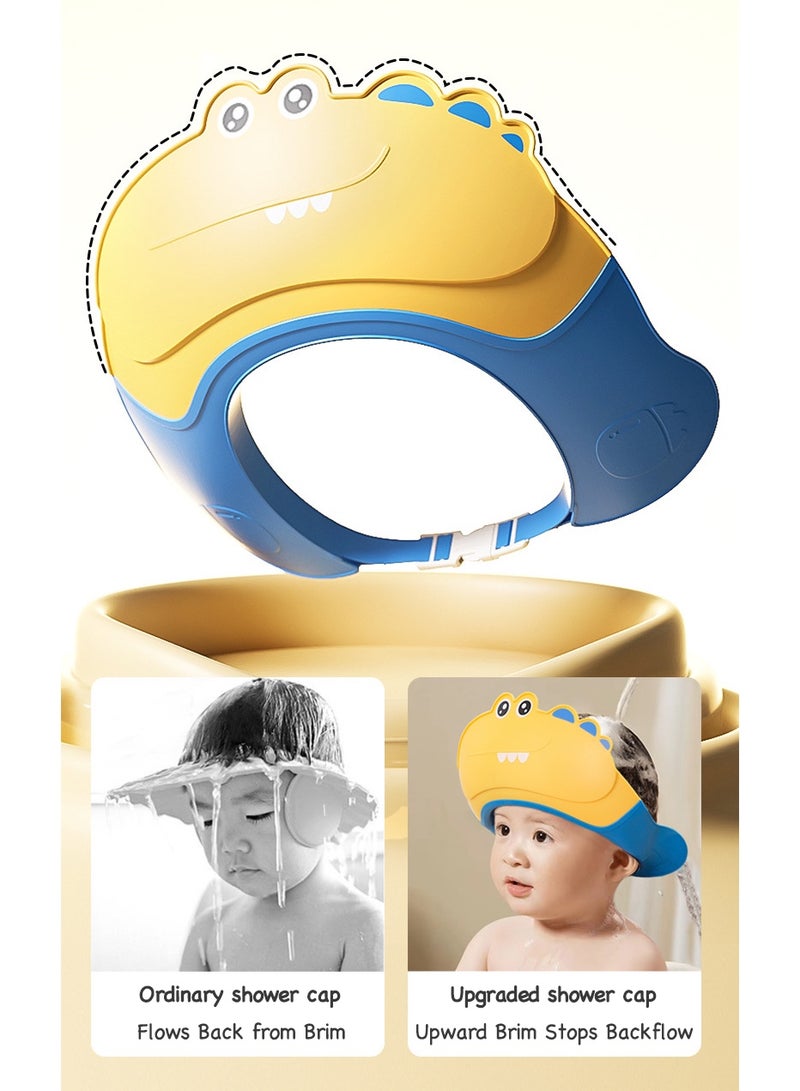 كاب دش الطفل قابل للتعديل السيليكون شامبو فيزر حمام قبعة ، الحماية الرضع الناعمة السلامة ، حماية الأذن العين غسيل الشعر الطفل معدات للطفل الصغير الأطفال الأطفال - Image 2