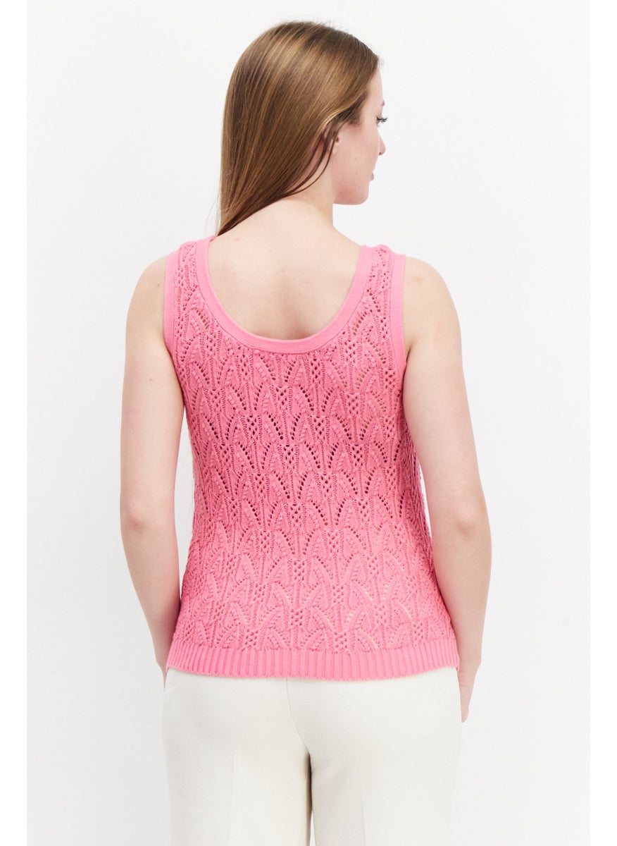 Women U Neck Sleeveless Knitted Sweaters, Pink - pzsku/Z30CB3CAA4ED578364D2DZ/45/_/1739801811/7f70f691-0fa5-4609-ac35-f2e0ed43fff2