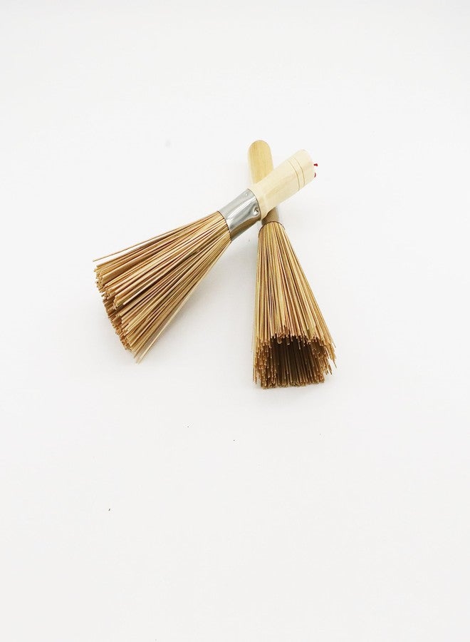 Pokinge 2 Pack Wood Wok Brushes, Kitchen Dish Brush with Handle, Cleaning Brush for Wok, Dishes, Pot, Pans, Sink - Image 5