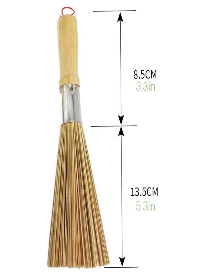 Pokinge 2 Pack Wood Wok Brushes, Kitchen Dish Brush with Handle, Cleaning Brush for Wok, Dishes, Pot, Pans, Sink - Image 2