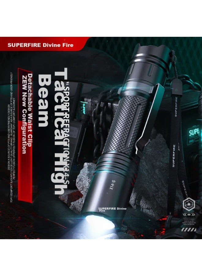 Supfire Flashlight, High Brightness, Long-lasting Battery Life, Compact Portable, For Home Emergency Use, Monkey-themed Light, 200000 Lumens - Image 1
