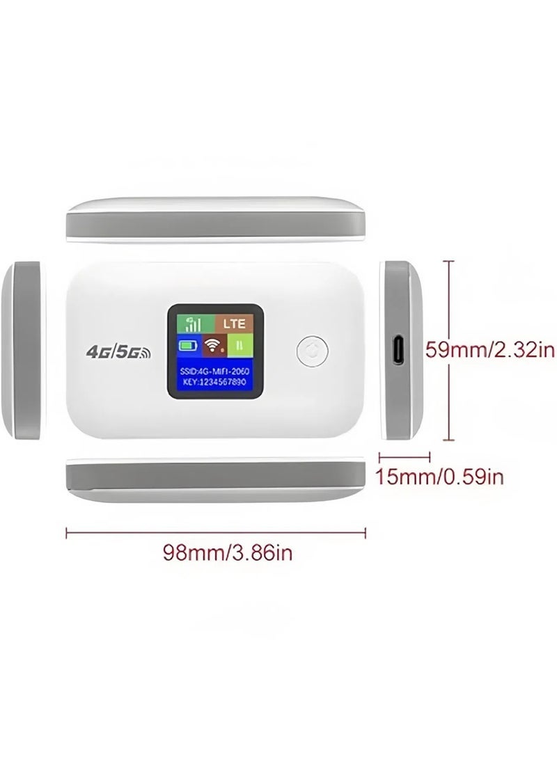 4G/5G Wireless WiFi Router Portable Modem 3000mAh High Speed Portable Asian Travel WiFi Modem with SIM Card Slot Share up to 10 devices（Asian version） - Image 5