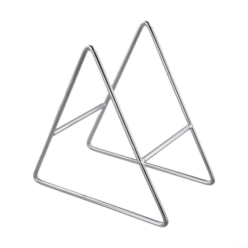 Sliver L Metal Coaster Holder Triangle Design Space Saving Moisture Resistant - Image 2