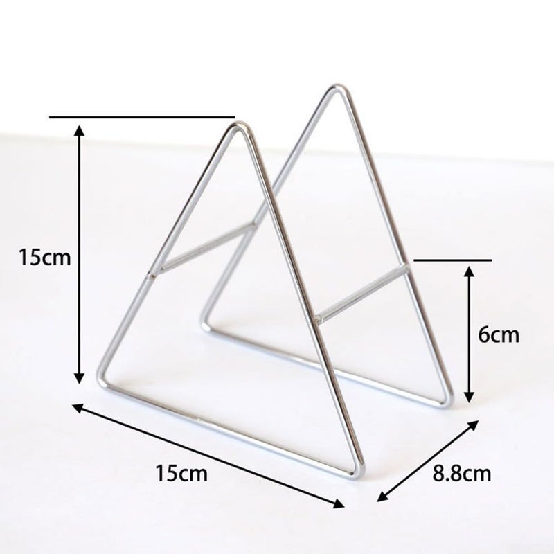 Sliver L Metal Coaster Holder Triangle Design Space Saving Moisture Resistant - Image 3