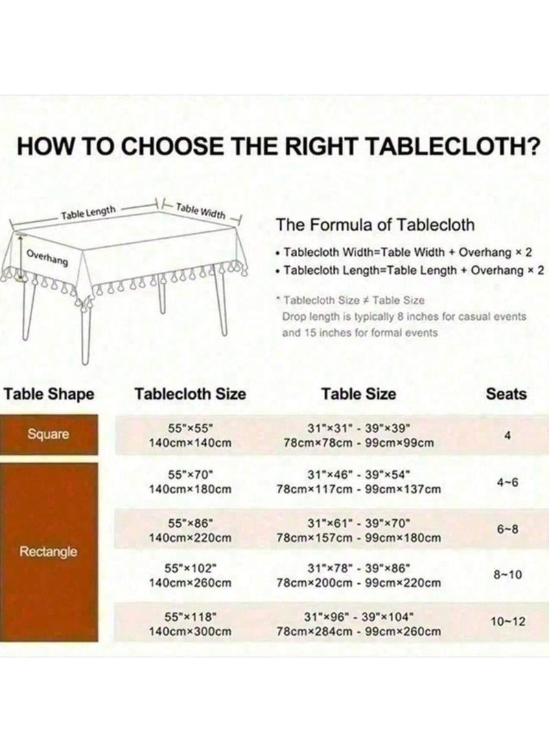 Generic - A tablecloth with a floral design, designed in distinctive and classic colors to add a special and eye-catching touch to your table. Dimensions: (220*140) - Image 1