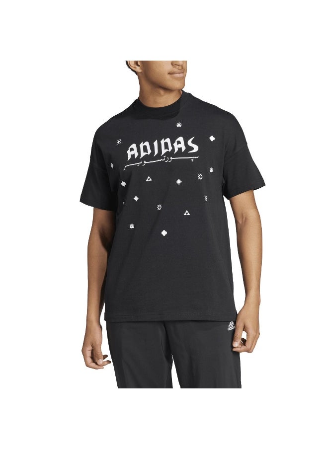 Adidas Adidas U Ksa Tee Black Training T-Shirts For Unisex Xs  - Image 4
