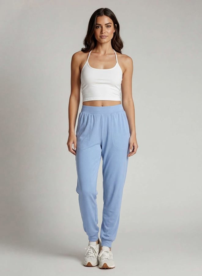 REALESSENTIALS 3 Pack: Women's Ribbed Lounge Jogger Cuffed Yoga SweatpantsPockets (Available in Plus), Set 2, M - Image 3