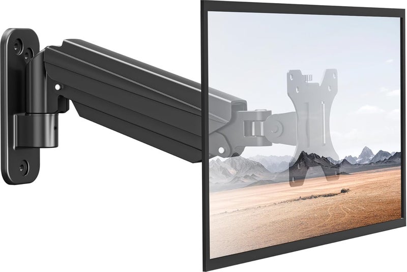 سوبتيكس حامل شاشة سوبتيك للجدار مقاس 13-32 بوصة للشاشات LED/LCD/TV حتى 9 كجم، حامل شاشة مع زنبرك غاز قابل للتعديل بالكامل، قابل لتعديل الارتفاع، والميل، والدوران، والاستدارة، VESA 75/100، WM011 - Image 1