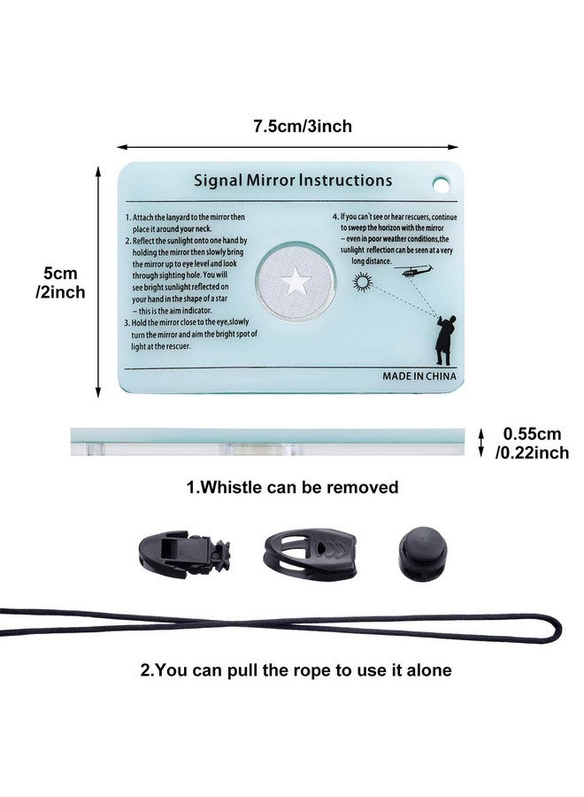 Jetec 2 Pieces Survival Reflective Mirror 2 X 3 Inch Send Remotely Pfd Mirrors Outdoor Survival Technologies Small Signal Mirror For Backpacking - Image 4