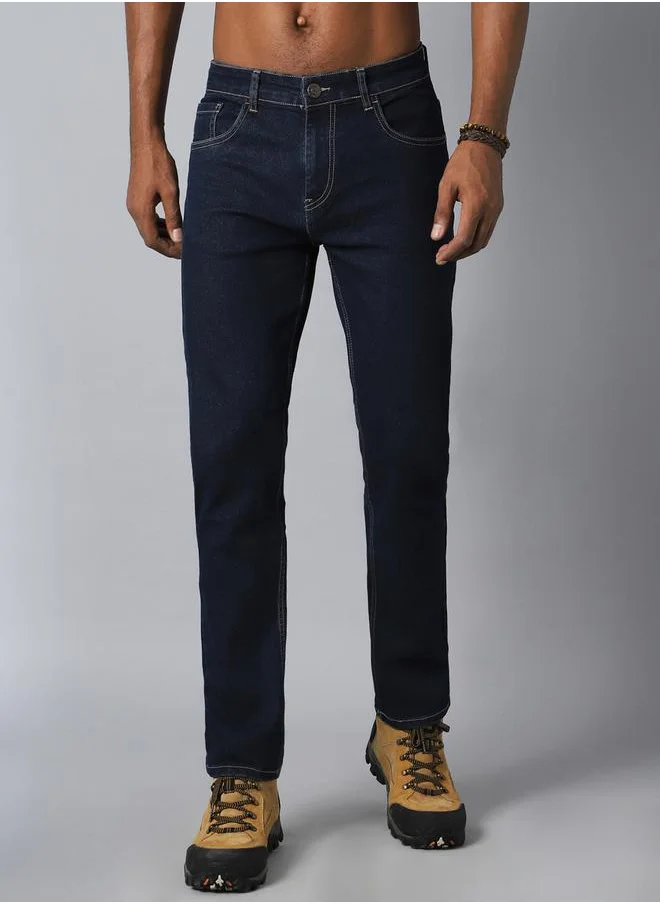 هاي ستار Mid Rise Plain Regular Fit Jeans by Styli