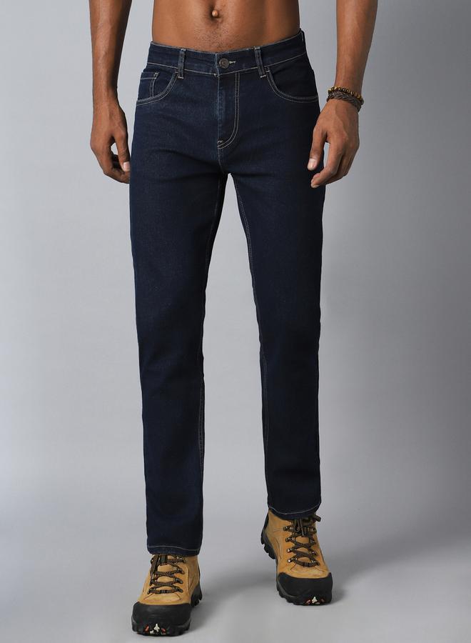 HIGH STAR Mid Rise Plain Regular Fit Jeans - Image 1