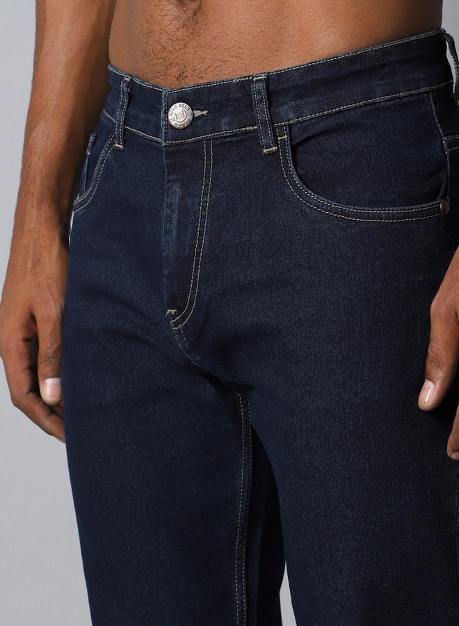 HIGH STAR Mid Rise Plain Regular Fit Jeans - Image 4