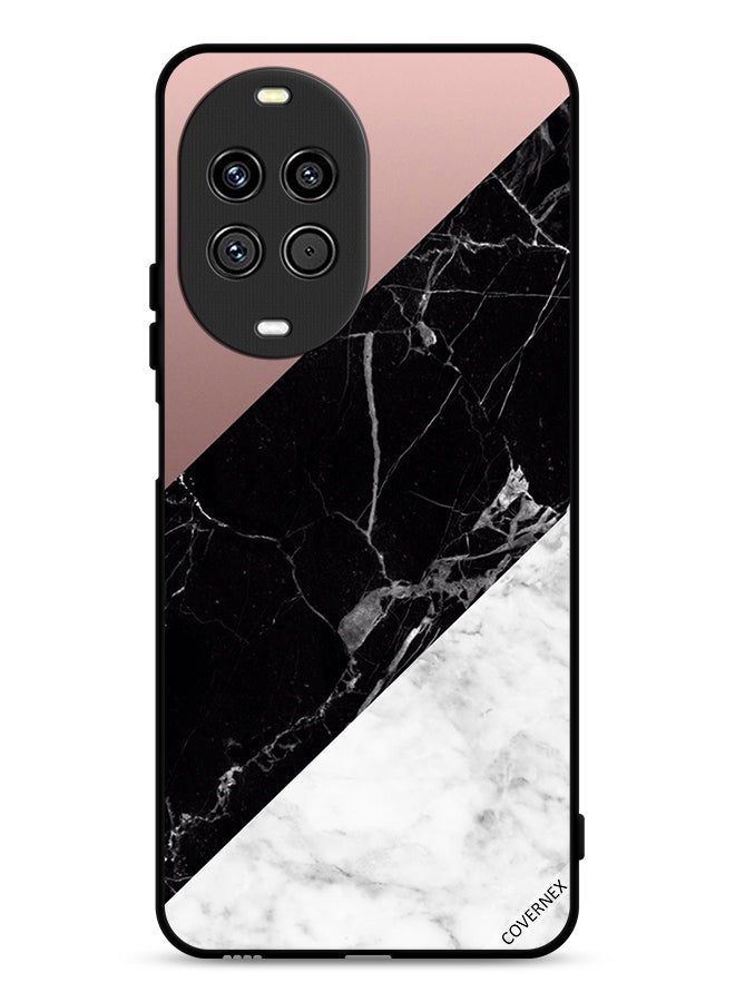 غطاء حماية لهاتف Huawei nova 14 Pro 5G بتصميم مزيج من الرخام والسطح العادي