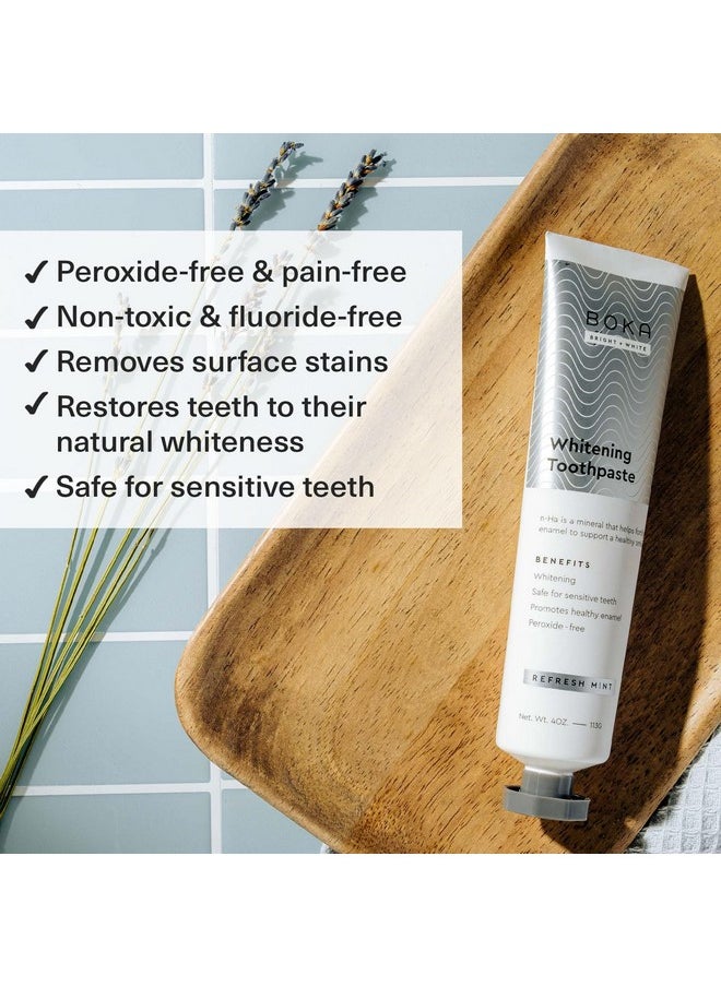 BOKA - New! Boka Fluoride Free Toothpaste Nano Hydroxyapatite Remineralizing Sensitive Teeth Whitening Dentist Recommended For Adult Kids Oral Care Refresh Mint Natural Flavor 4Oz 1Pk - Image 1