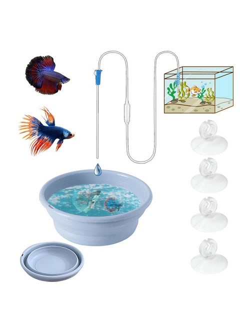 Fish Acclimation Kit with Foldable Fish Acclimation Box, Shrimp Acclimation for Saltwater and Freshwater Aquarium Acclimator, Fish Tank Drip Acclimation, Fish Drip Acclimation Betta Fish Breeding Box