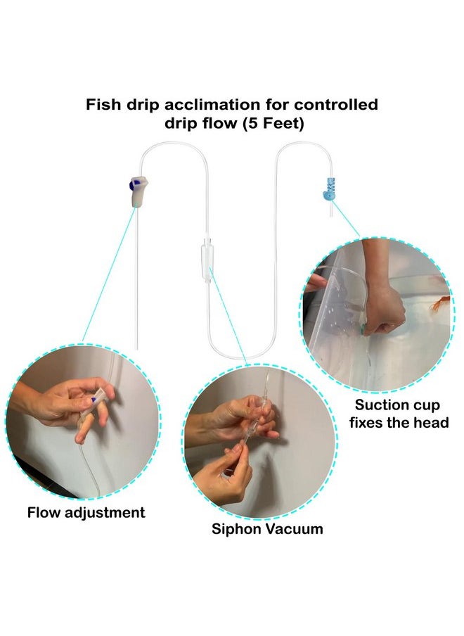 Generic - Fish Acclimation Kit with Foldable Fish Acclimation Box, Shrimp Acclimation for Saltwater and Freshwater Aquarium Acclimator, Fish Tank Drip Acclimation, Fish Drip Acclimation Betta Fish Breeding Box - Image 1
