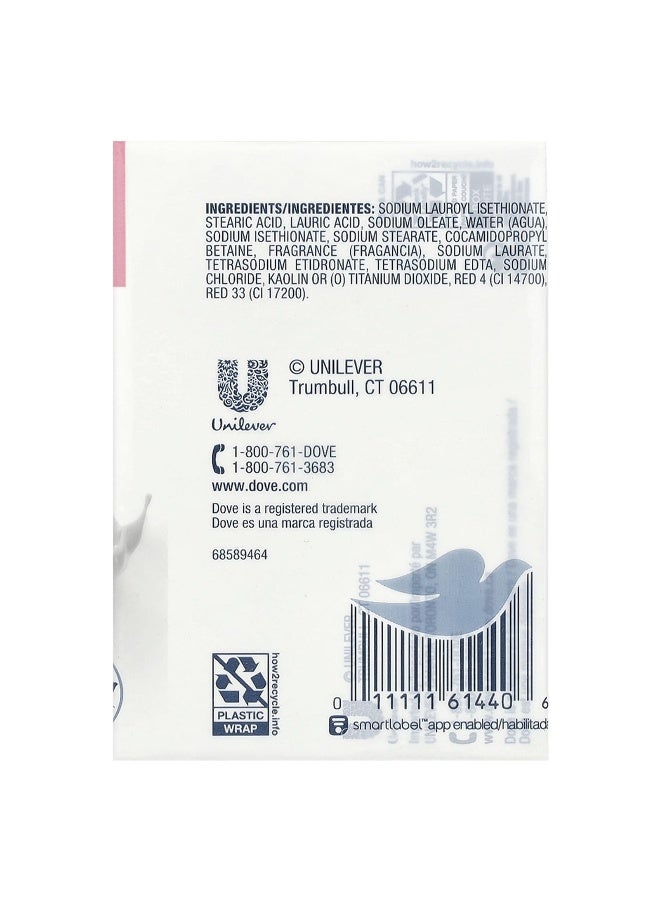 Dove صابون دوف، بار الجمال مع ترطيب عميق، وردي، 4 قطع، 3.75 أونصة (106 جرام) لكل منها - Image 3
