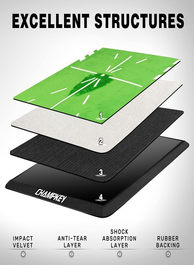 CHAMPKEY Heavy-Duty Golf Hitting Mat - Swing Path Feedback Golf Practice Mat - Ideal for Indoor and Outdoor Training - Image 5