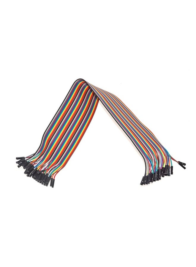 Female to Female Jumper Wire - 40cm,Set of 40- Dupont Cable for Seamless Connections